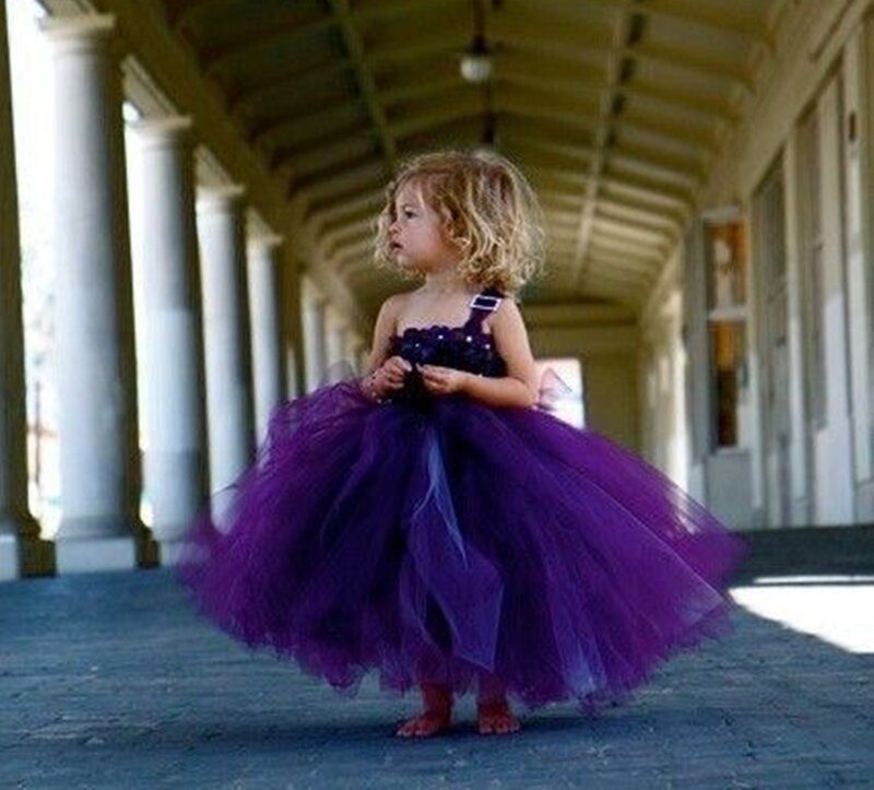 Little Girl in Purple Dress — Serene, Afternoon