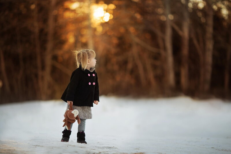 Little Girl in Snow