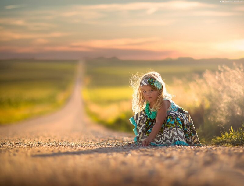 Little Girl on Dirt Road