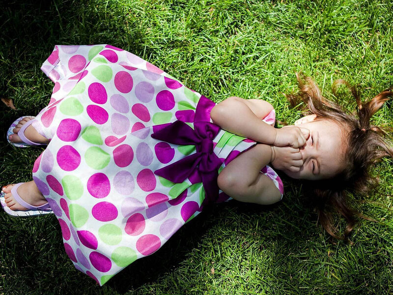 Little Girl on Grass