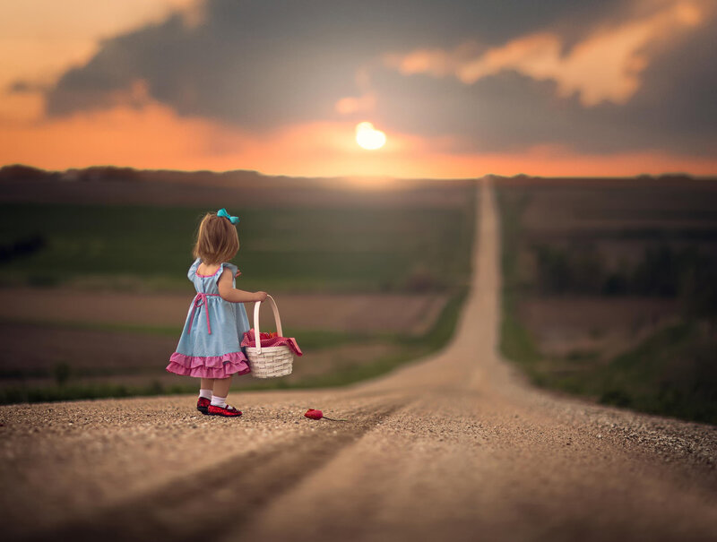 Little Girl on Road