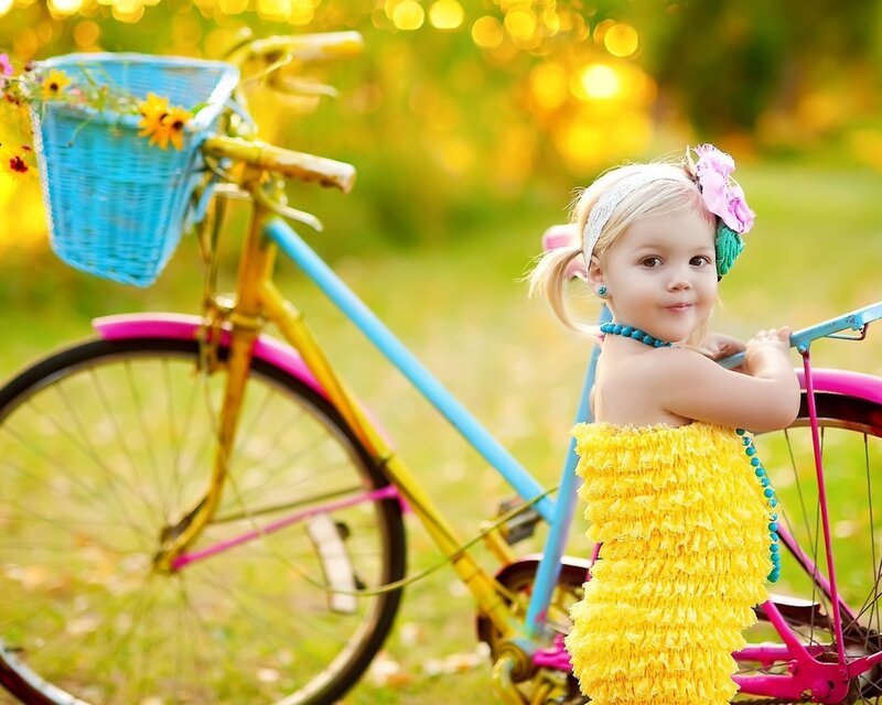 Little Girl with Bicycle
