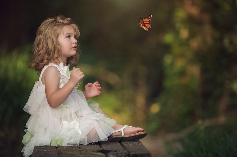 Little Girl with Butterfly