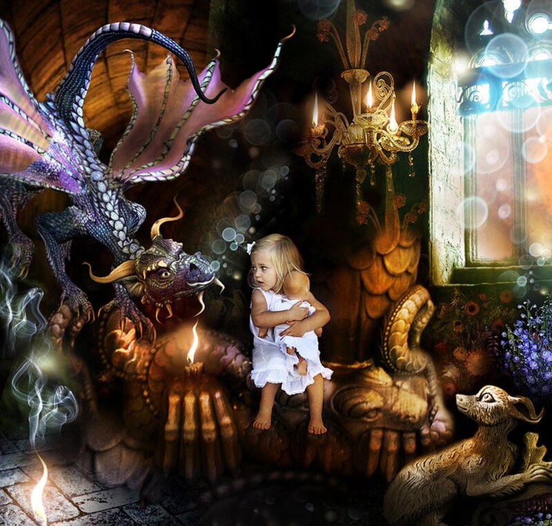 Little Girl with Dragon