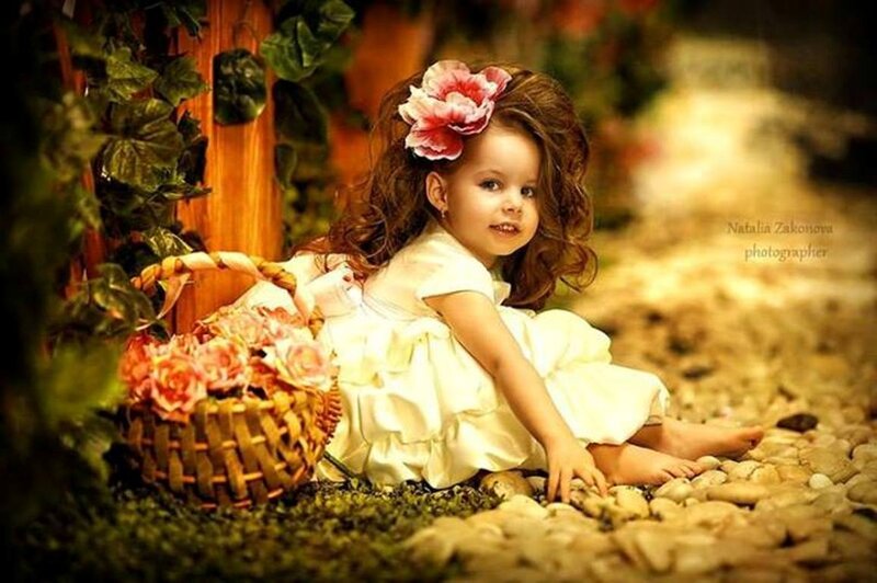 Little Girl with Flower