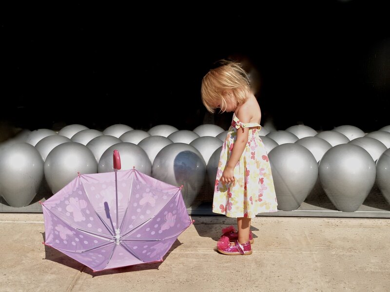 Little Girl with Umbrella