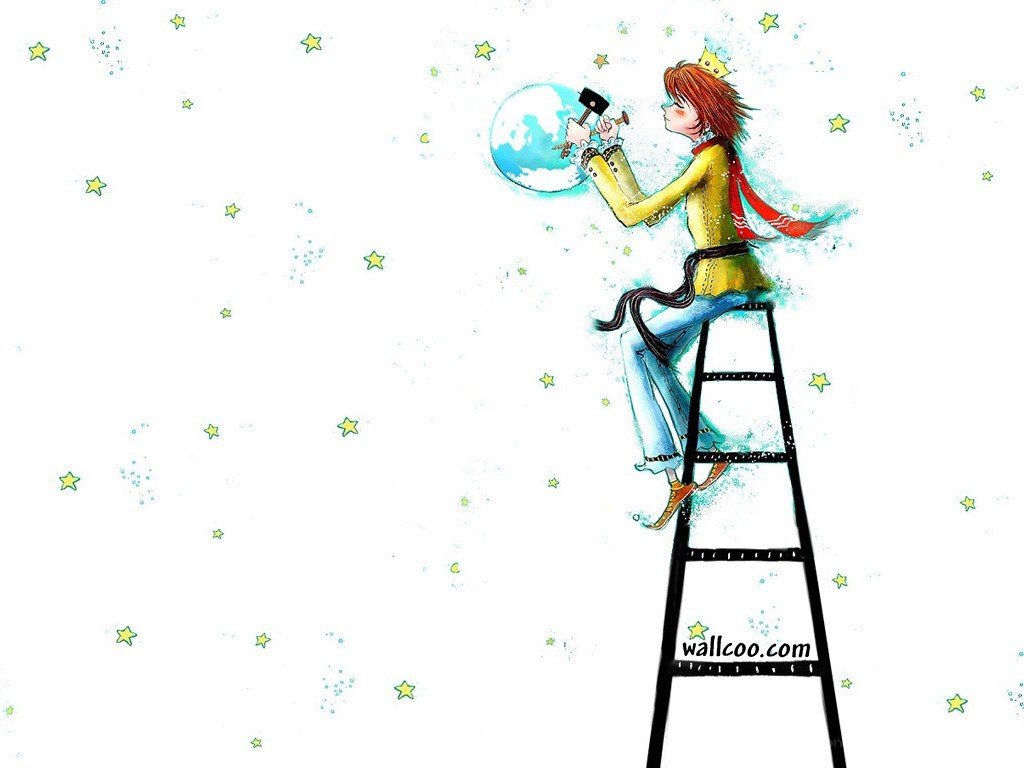 little prince on a ladder
