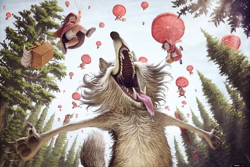 Little Red Riding Hood and the wolf