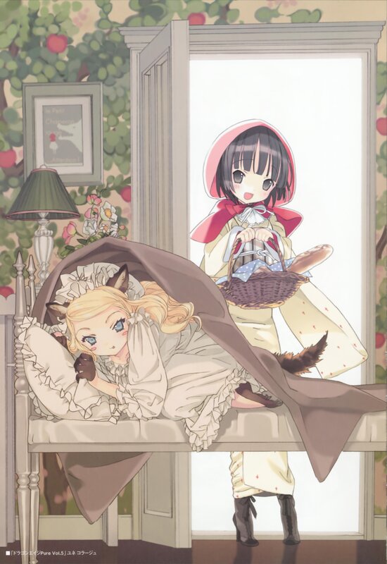 Little Red Riding Hood and the wolf