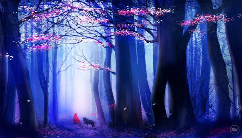 Little Red Riding Hood — Blue, Mystical