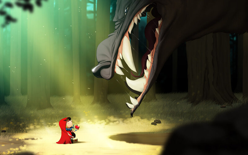 Little Red Riding Hood — Green, Dramatic