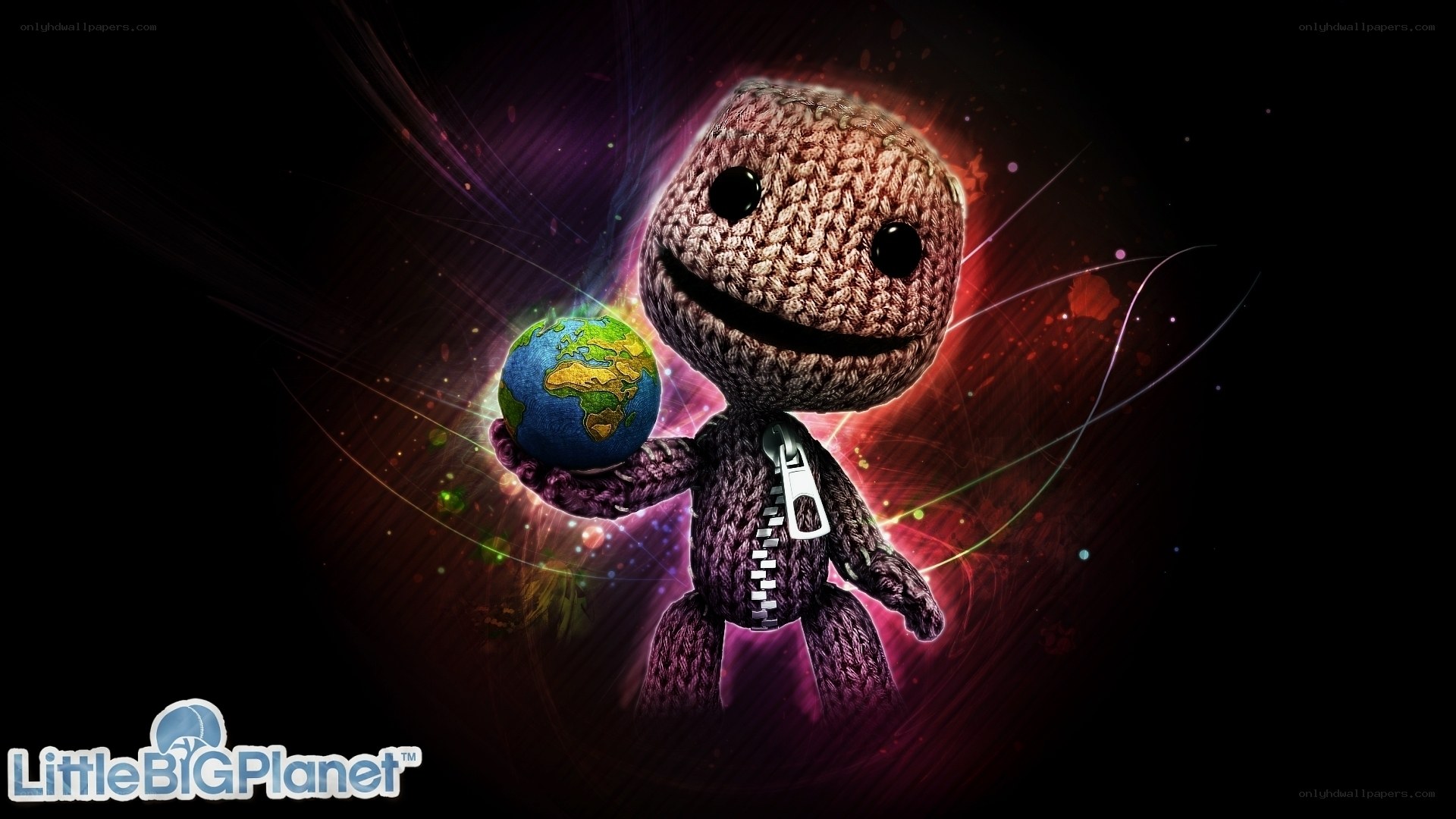 LittleBigPlanet character holding planet