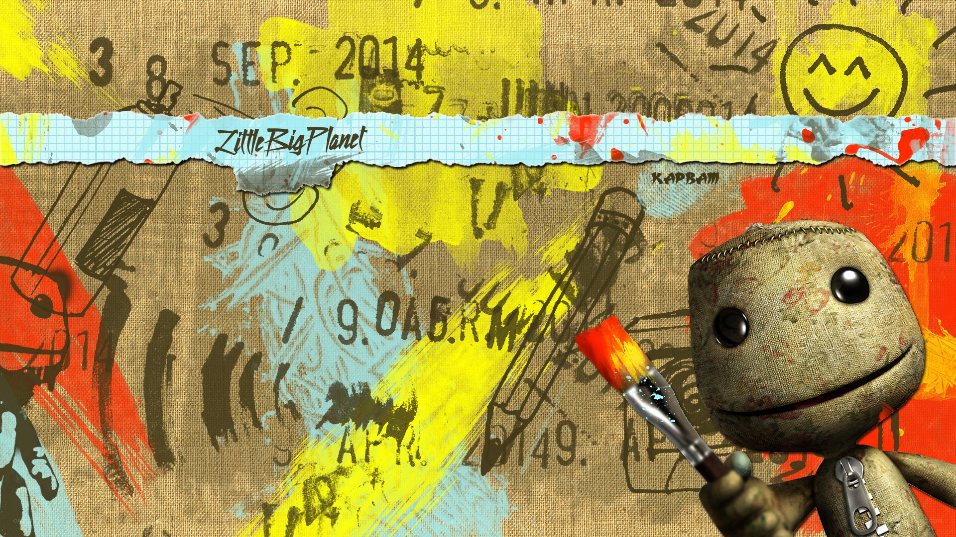 LittleBigPlanet character with paintbrush