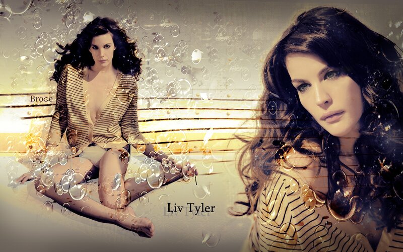 Liv Tyler with bubbles