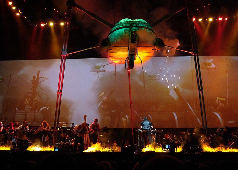 Live concert with stage effects