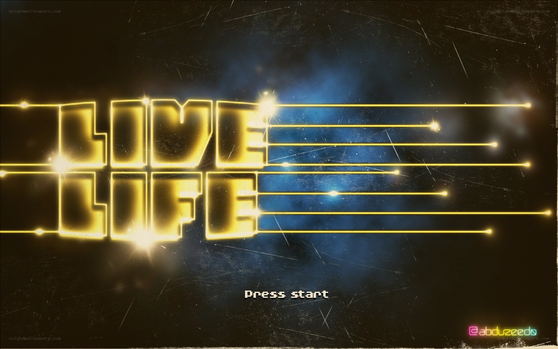 Live Life game title screen