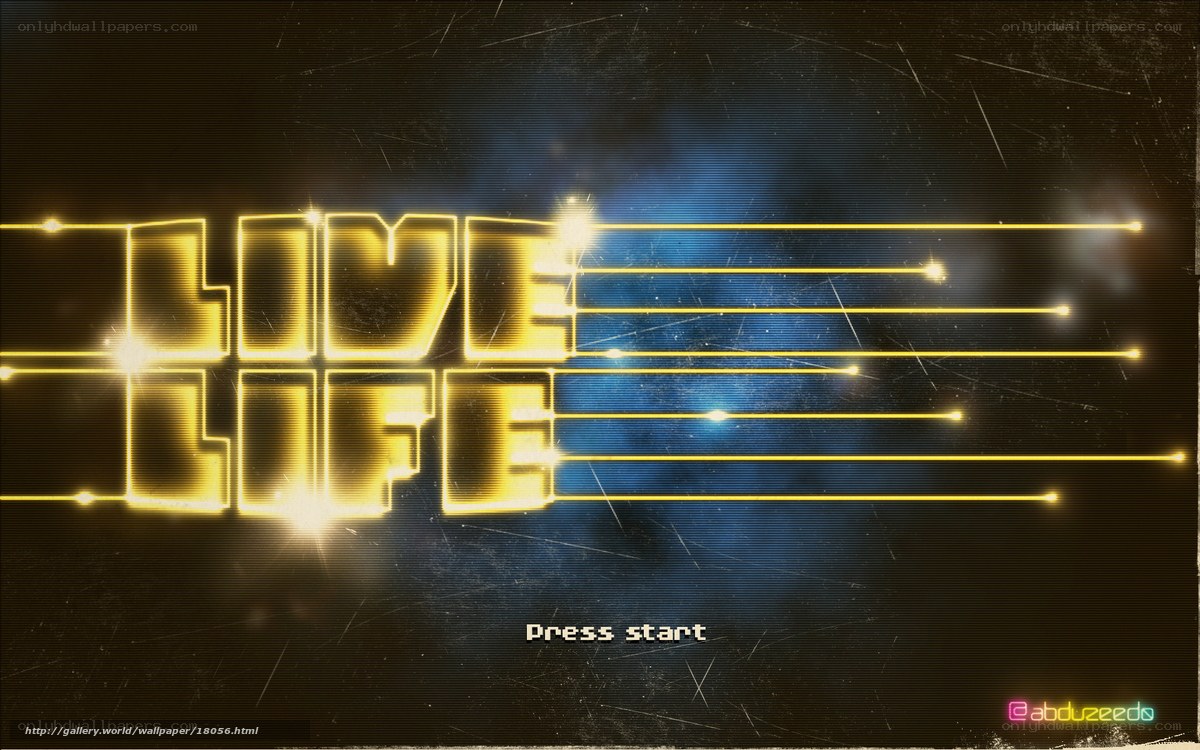 Live Life game title screen