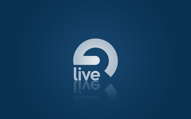 Live Logo on Blue