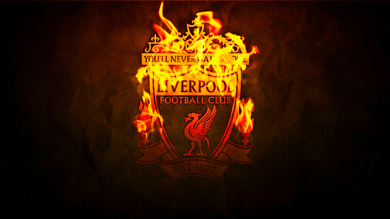 Liverpool FC Crest — Black, Dramatic, Digital Art