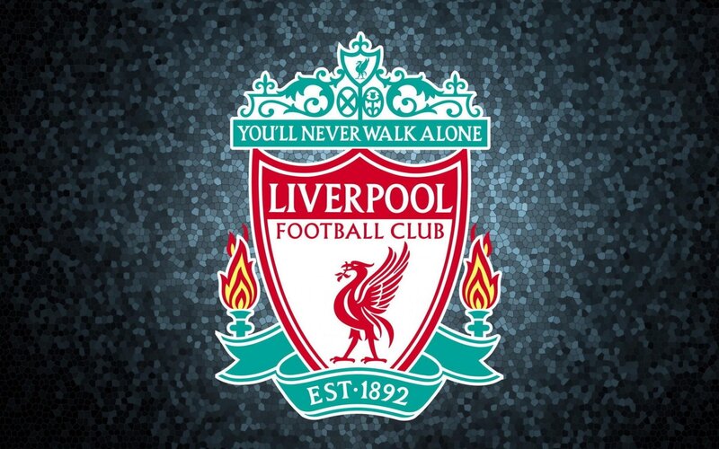 Liverpool FC crest on mosaic background