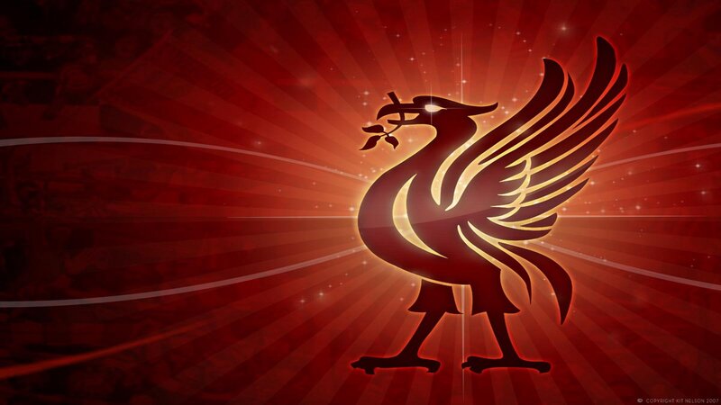 Liverpool FC crest on red background