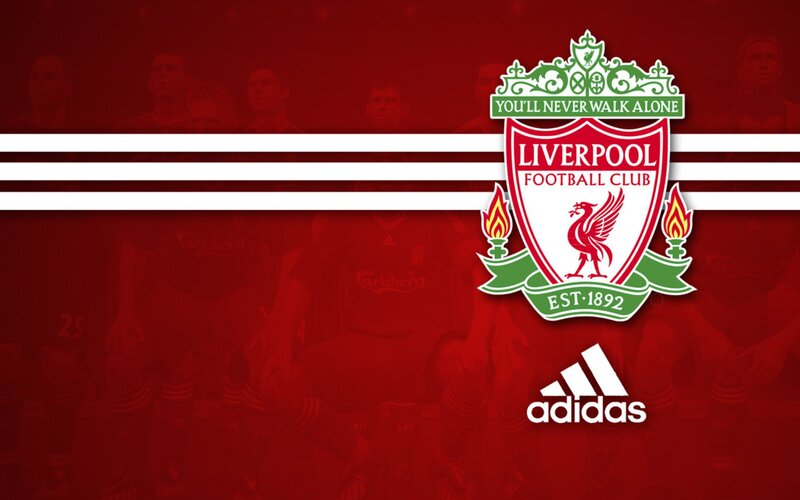 Liverpool FC Crest — Red, Dramatic, Digital Art, Adidas Logo