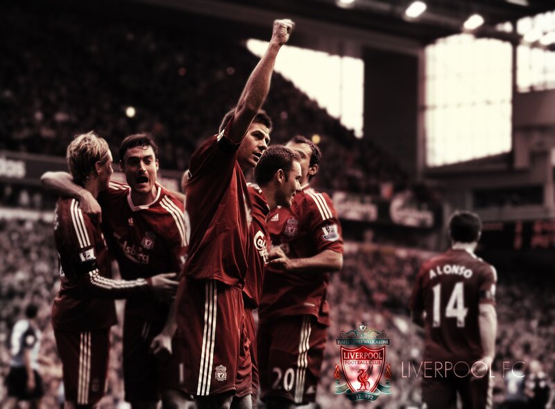 Liverpool FC players celebrating