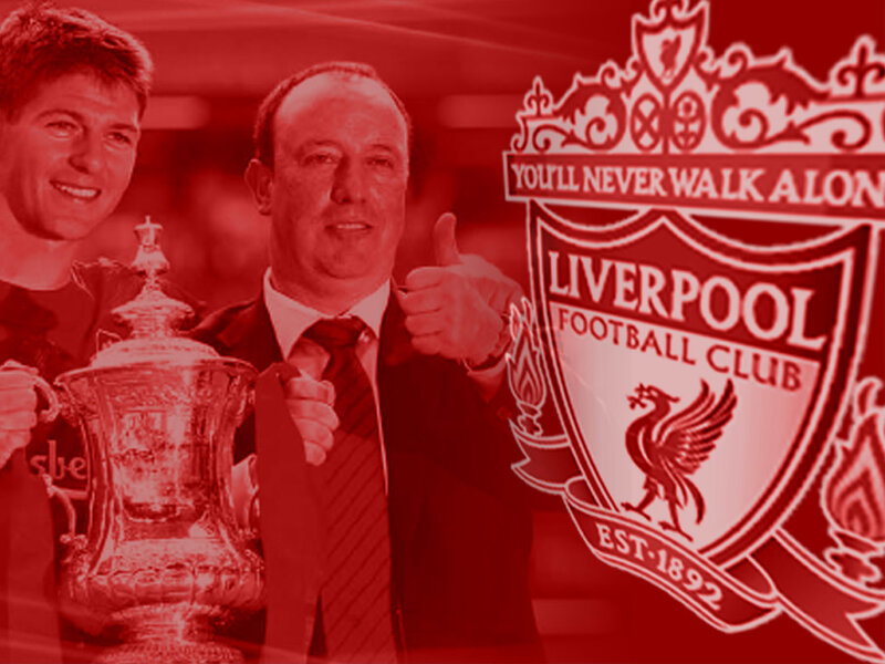 Liverpool FC trophy celebration