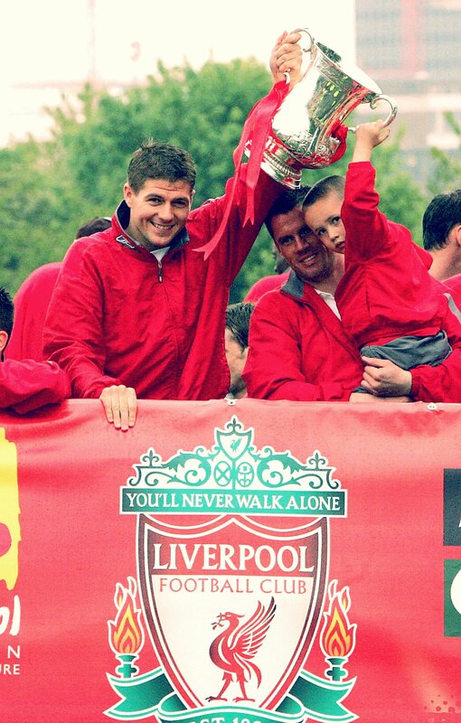 Liverpool FC trophy celebration