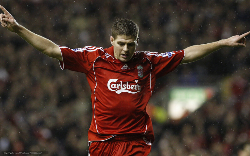 Liverpool player celebrating