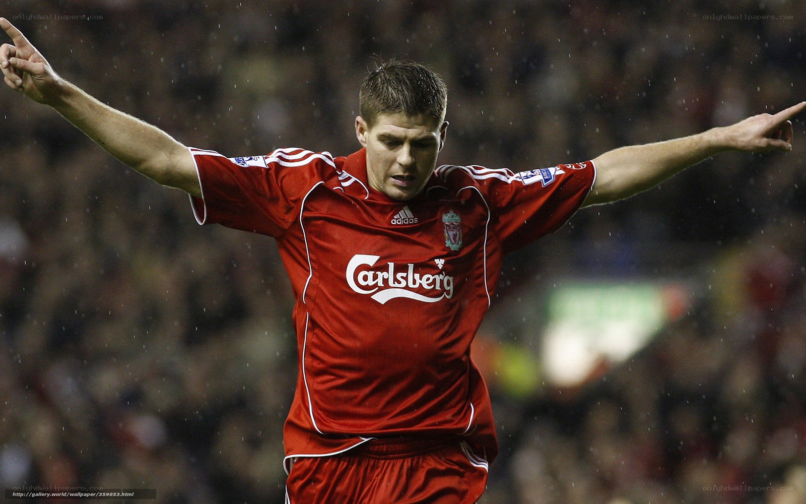 Liverpool player celebrating