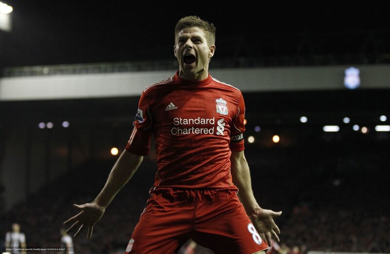 Liverpool player celebrating