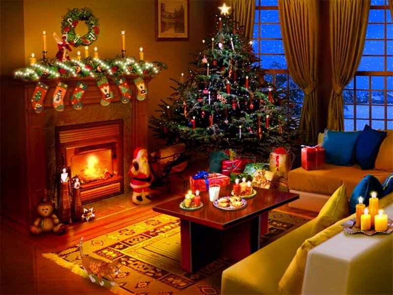 Living Room at Christmas