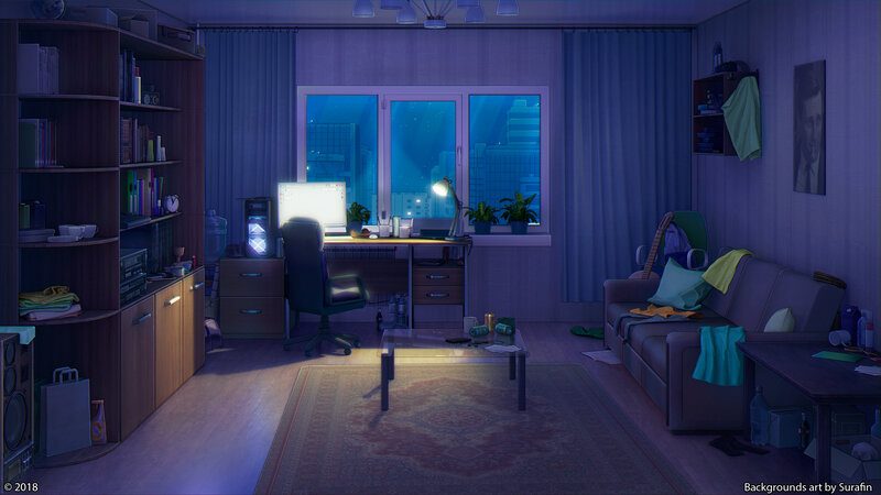 Living Room at Night