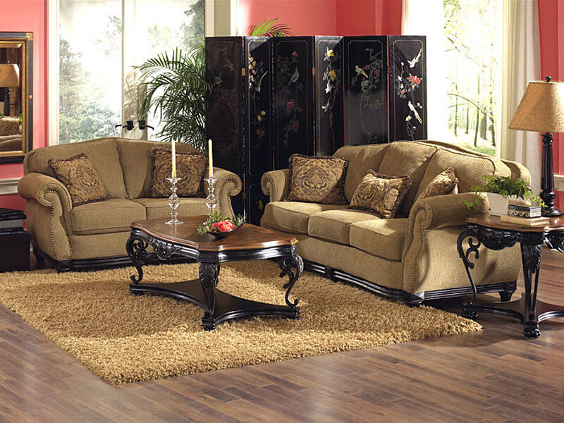 Living Room Furniture Set — Brown