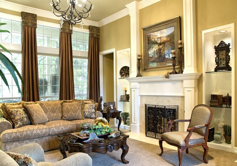 Living Room Interior — Beige, Elegant