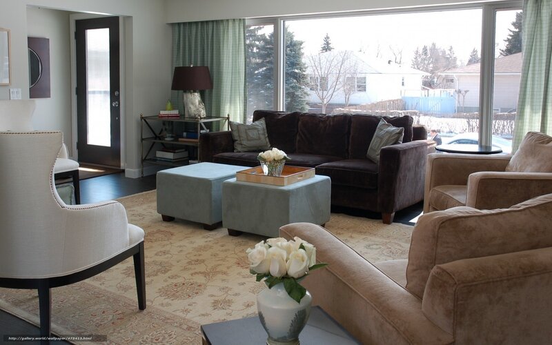 Living Room Interior — Brown, Calm, Winter, Photograph