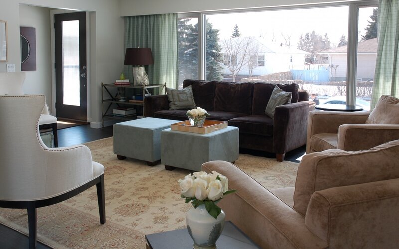 Living Room Interior — Brown, Calm, Winter