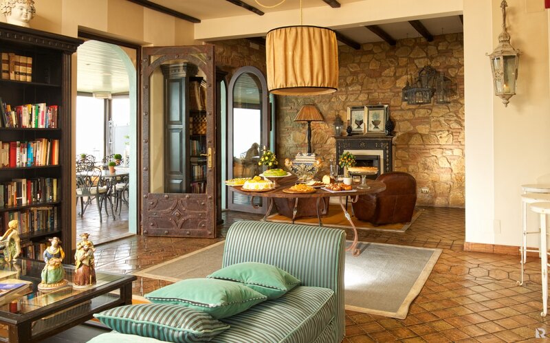 Living Room Interior — Brown