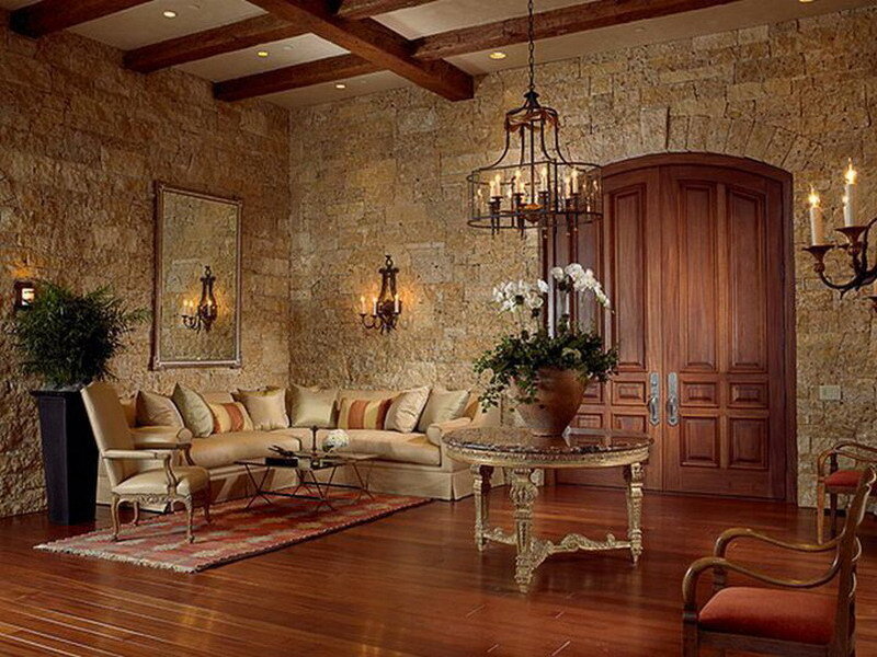 Living Room Interior — Brown, Warm