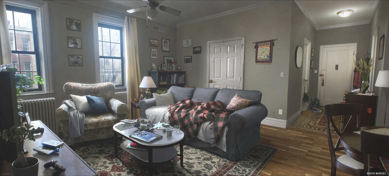 Living Room Interior — Gray, Calm, Afternoon