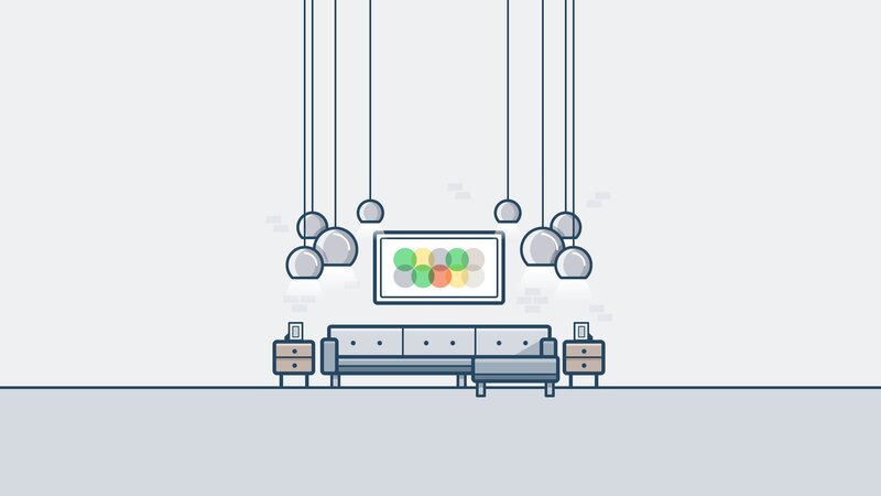 Living Room Interior — Gray, Minimalist