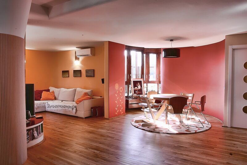 Living Room Interior — Orange
