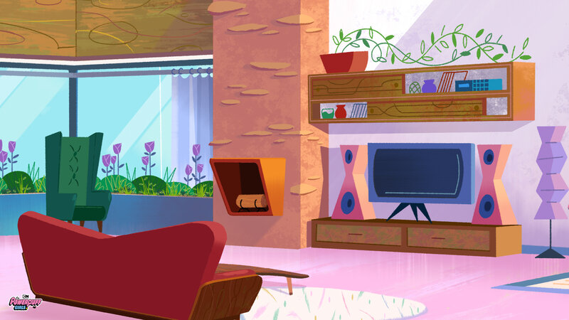 Living Room Interior — Pink, Calm