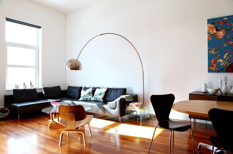 Living Room Interior — White, Bright
