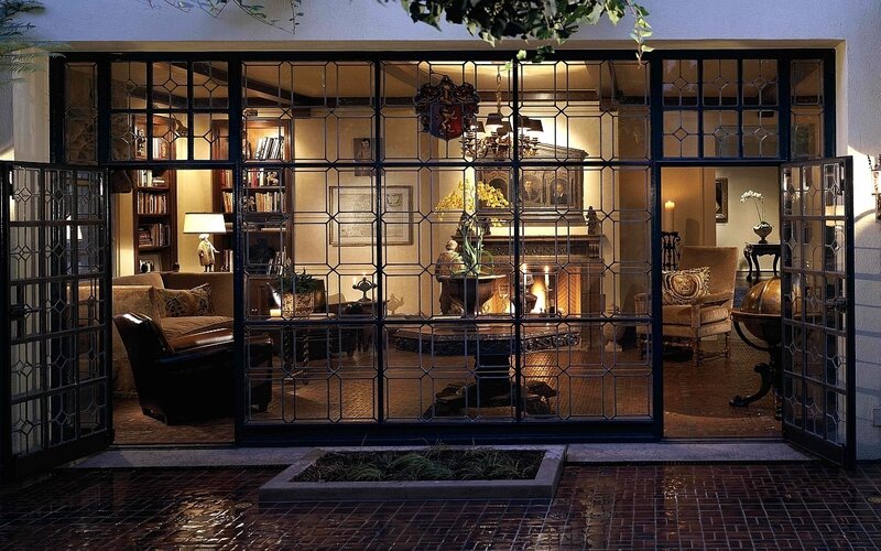 Living Room Through Glass Doors
