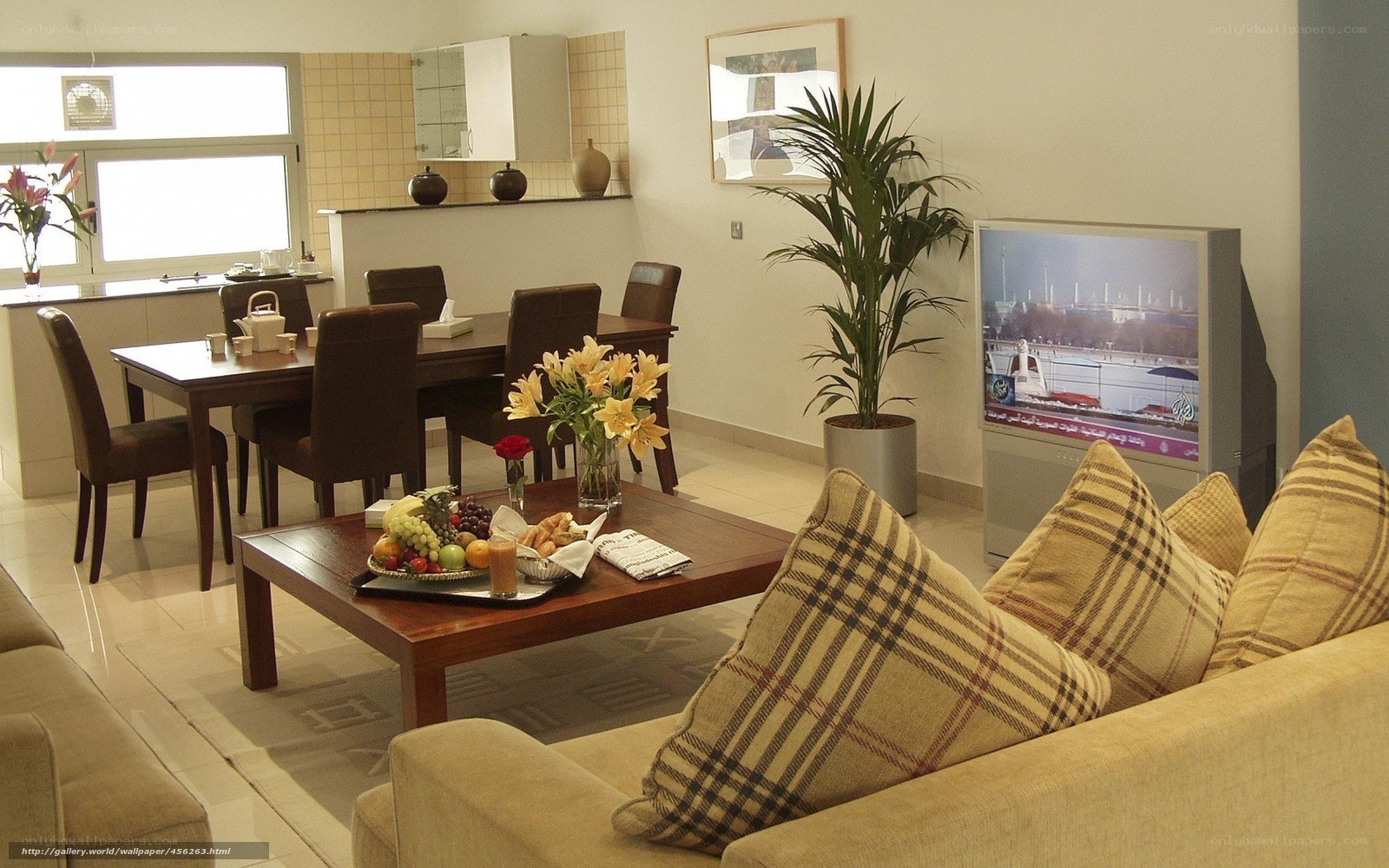 Living room with dining area