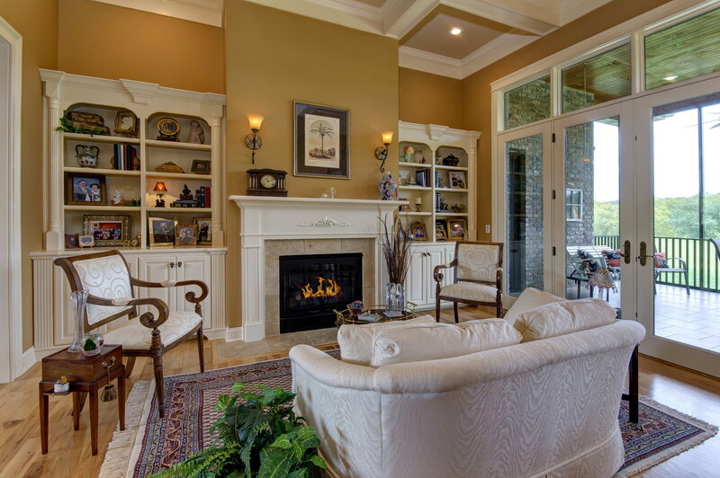 Living Room with Fireplace — Beige, Cozy, Afternoon