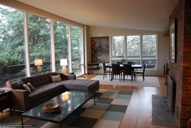 Living Room with Fireplace — Brown, Calm, Afternoon, Photograph, Sofa, Dining Table
