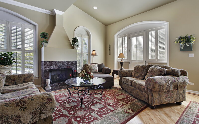 Living Room with Floral Furniture